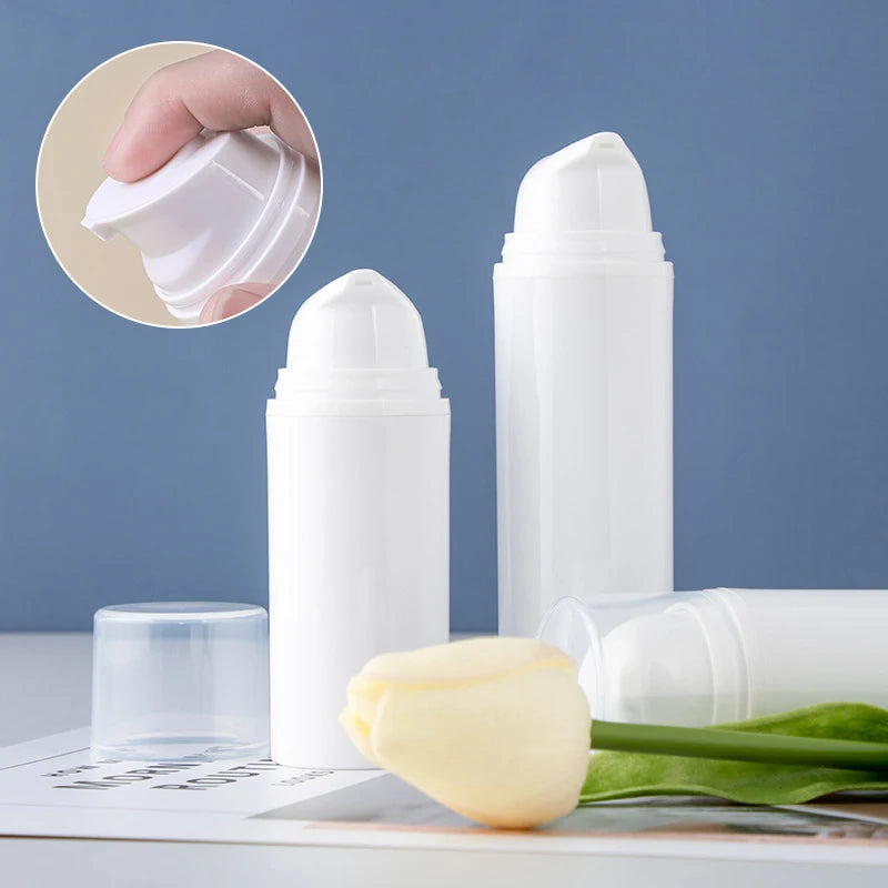 15/30/50ml Empty Airless Pump Bottles Mini Lotion Vacuum Cosmetic Containers Women Mak close-up view