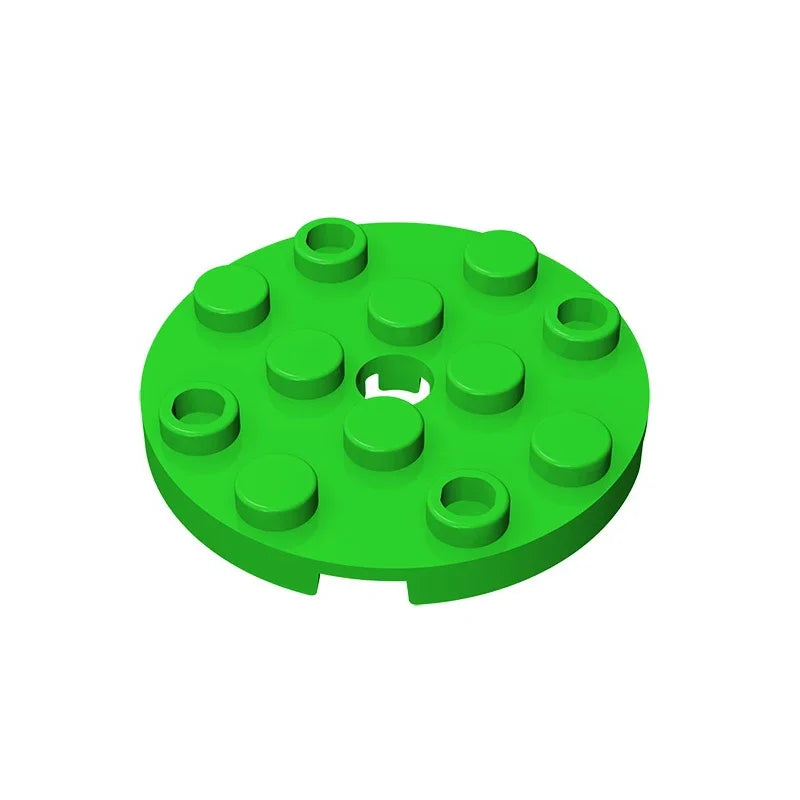 Gobricks GDS-841 Round Plate 4x4 with Hole | Compatible Building Block for DIY Creatio close-up view