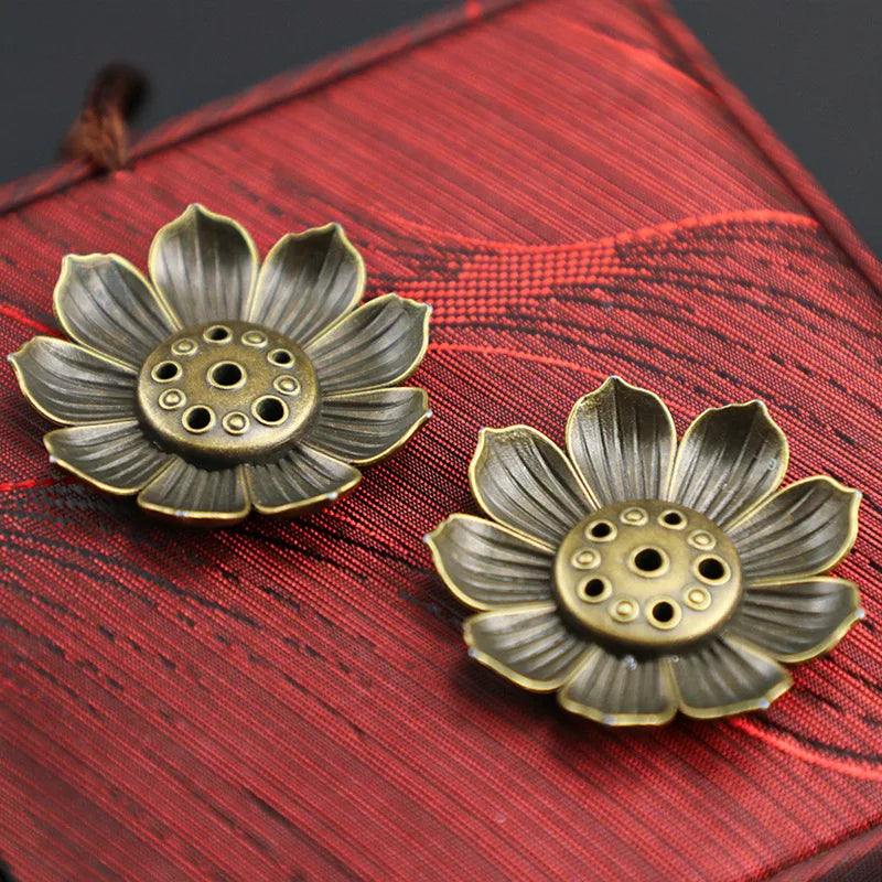 Metal Zen Lotus Buddha Incense Burner | Decorative Incense Stick Holder for Office and H detail view