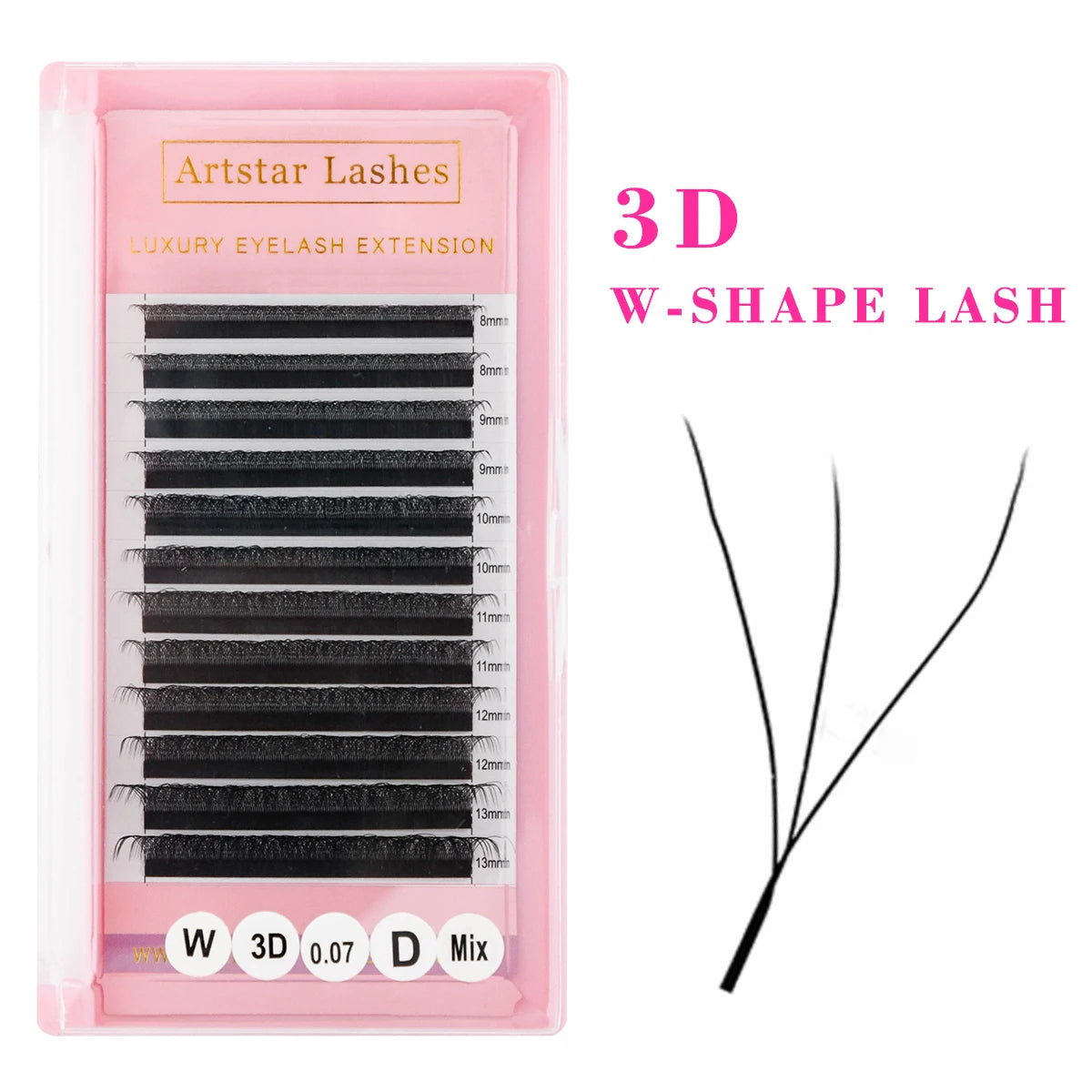ARTSTAR W Shaped Premade Fan Eyelash Extensions | 3D 4D 5D 6D Volume Lashes detail view