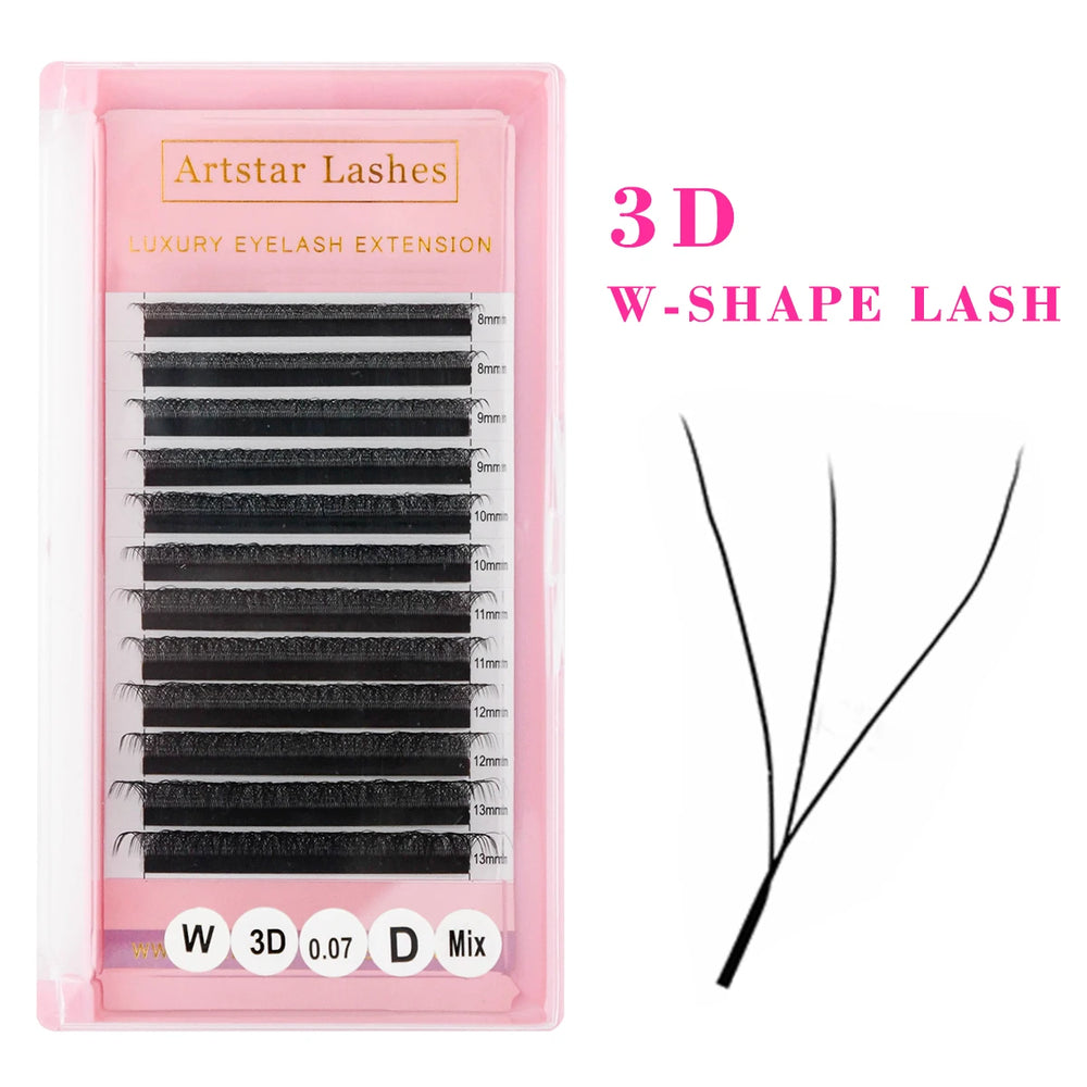 ARTSTAR W Shaped Premade Fan Eyelash Extensions | 3D 4D 5D 6D Volume Lashes detail view