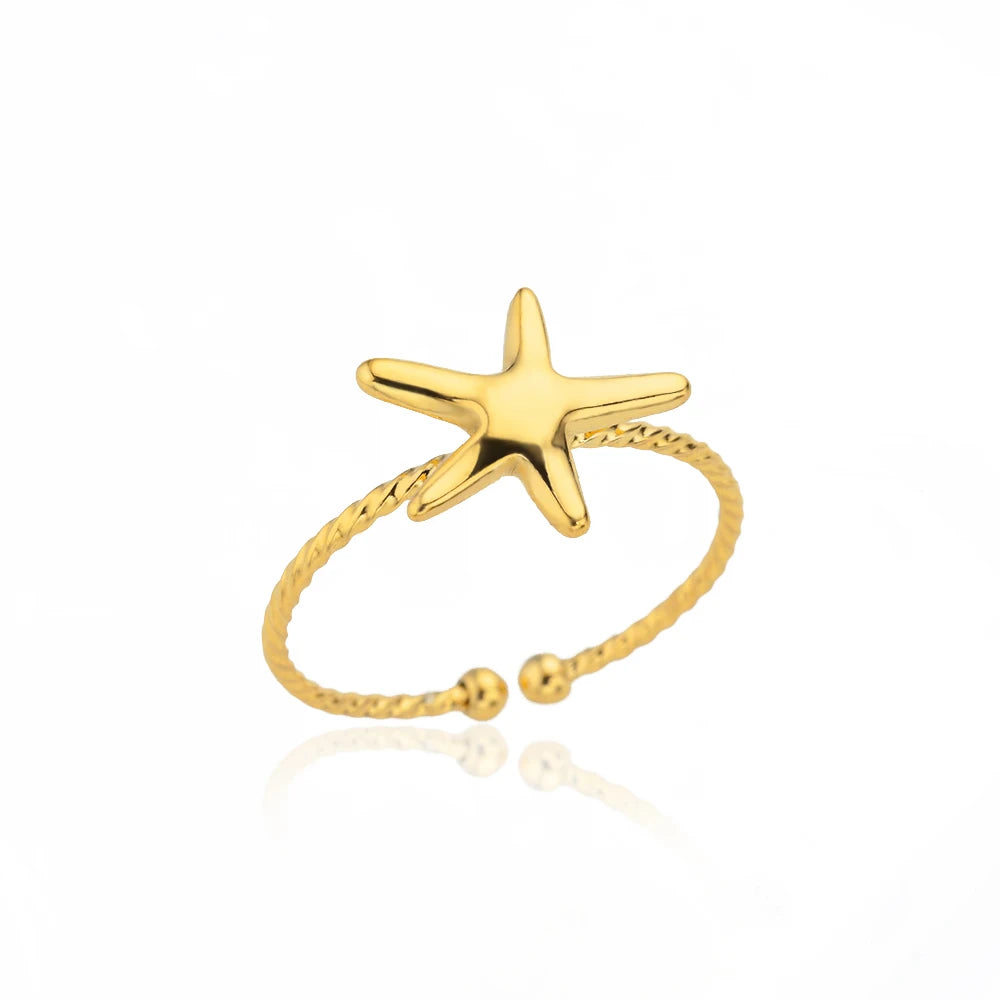 316L Stainless Steel Rings for Women Gold Color Never Fade Luxury Classic rings weddi alternate view