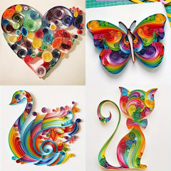 36 Colors Paper Strips Set | Rainbow Craft Paper for DIY Art Projects close-up view