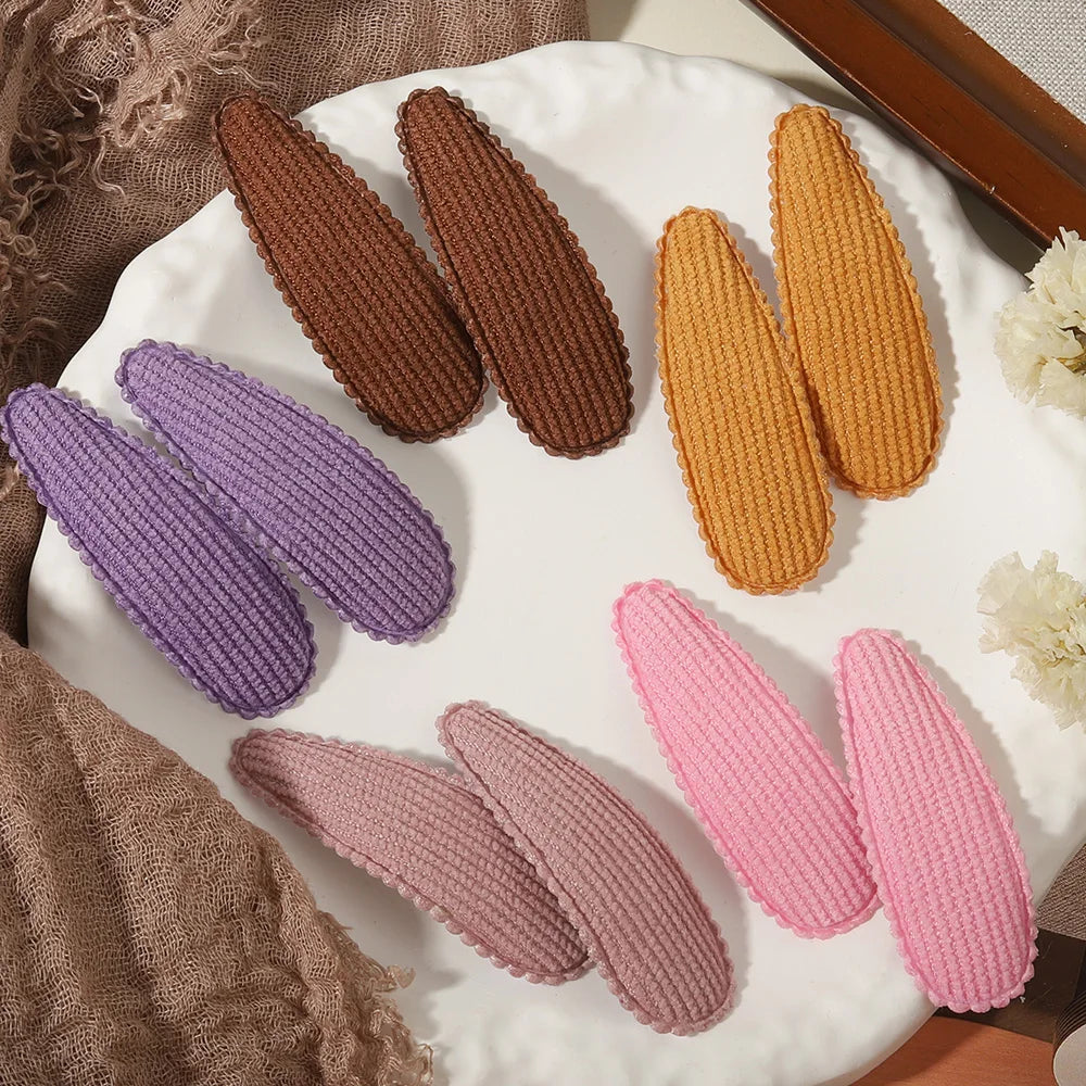 1 Set Printed Fabric Hair Clips Sweet Handmade BB Hair Clips Baby Girl Bangs Fixed Edge Clips Children's Hair Accessories Gifts