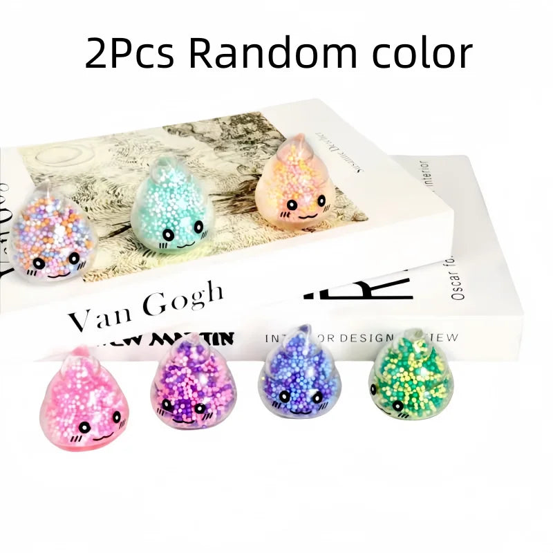 2PCS Squishy Poop Stress Relief Balls Colorful Fidget Toys for Girls Kids Easter Bask alternate view