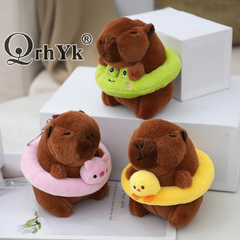 Capybara Plush Keychain | Cartoon Bag Pendant and Car Keyring lifestyle view