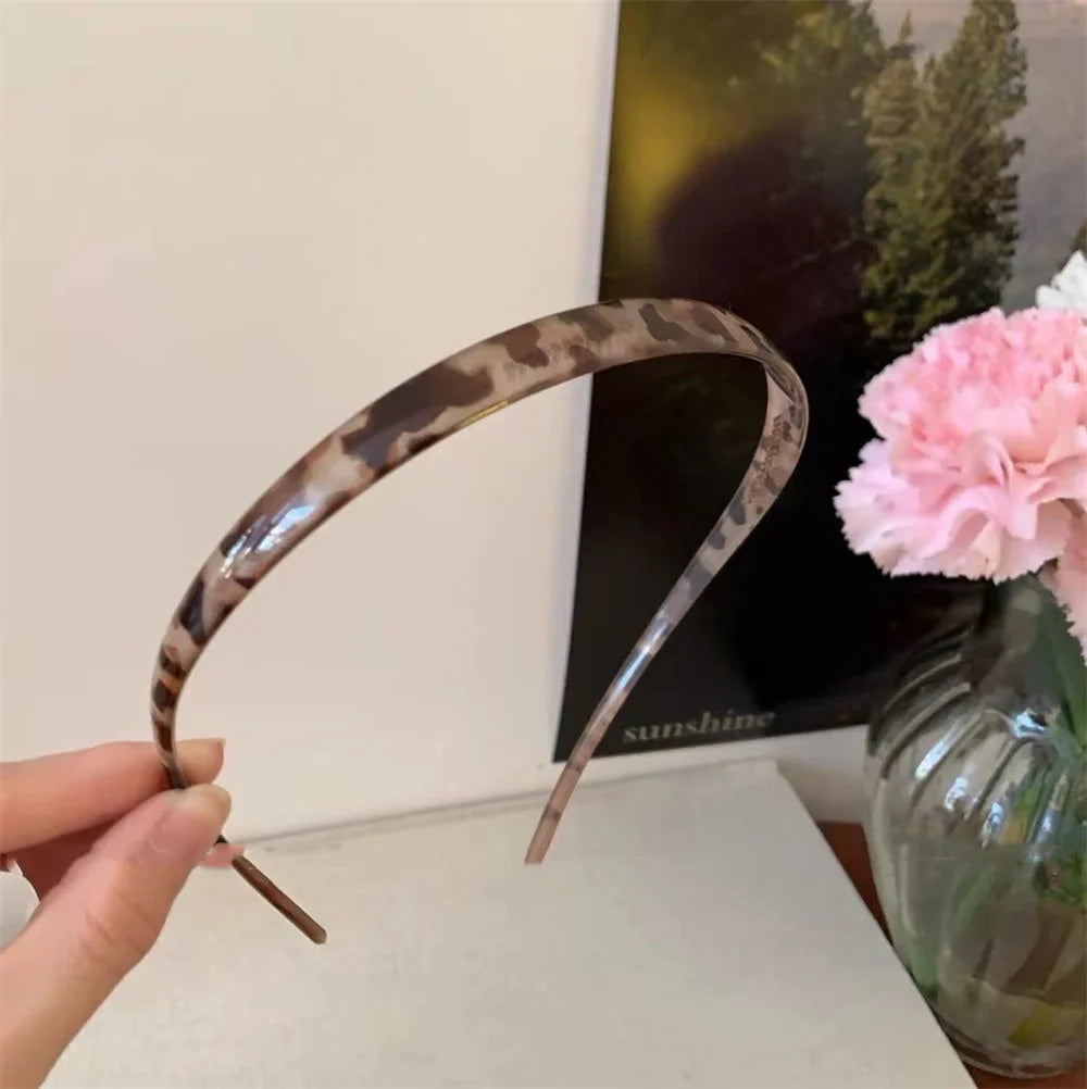 Vintage Sunglasses Frame Shape Hairbands Print Acrylic Thin Hair Hoop Anti-slip Simpl alternate view