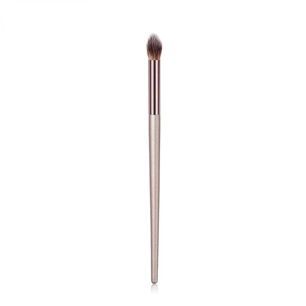 Champagne Makeup Brush Set | Foundation & Powder Flat Head Cosmetic Brush detail view