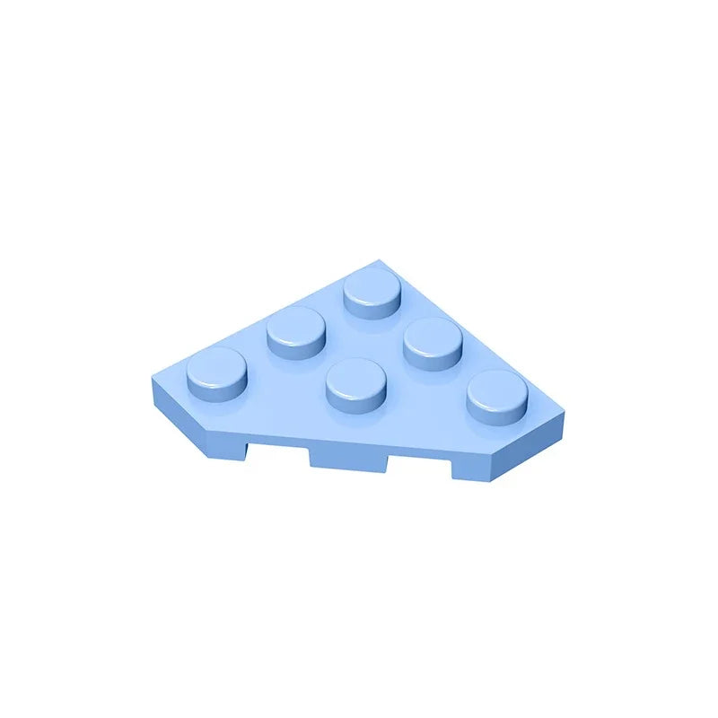 Gobricks GDS-556 Wedge Plate 3 x 3 Cut Corner | Compatible Building Block for DIY additional angle