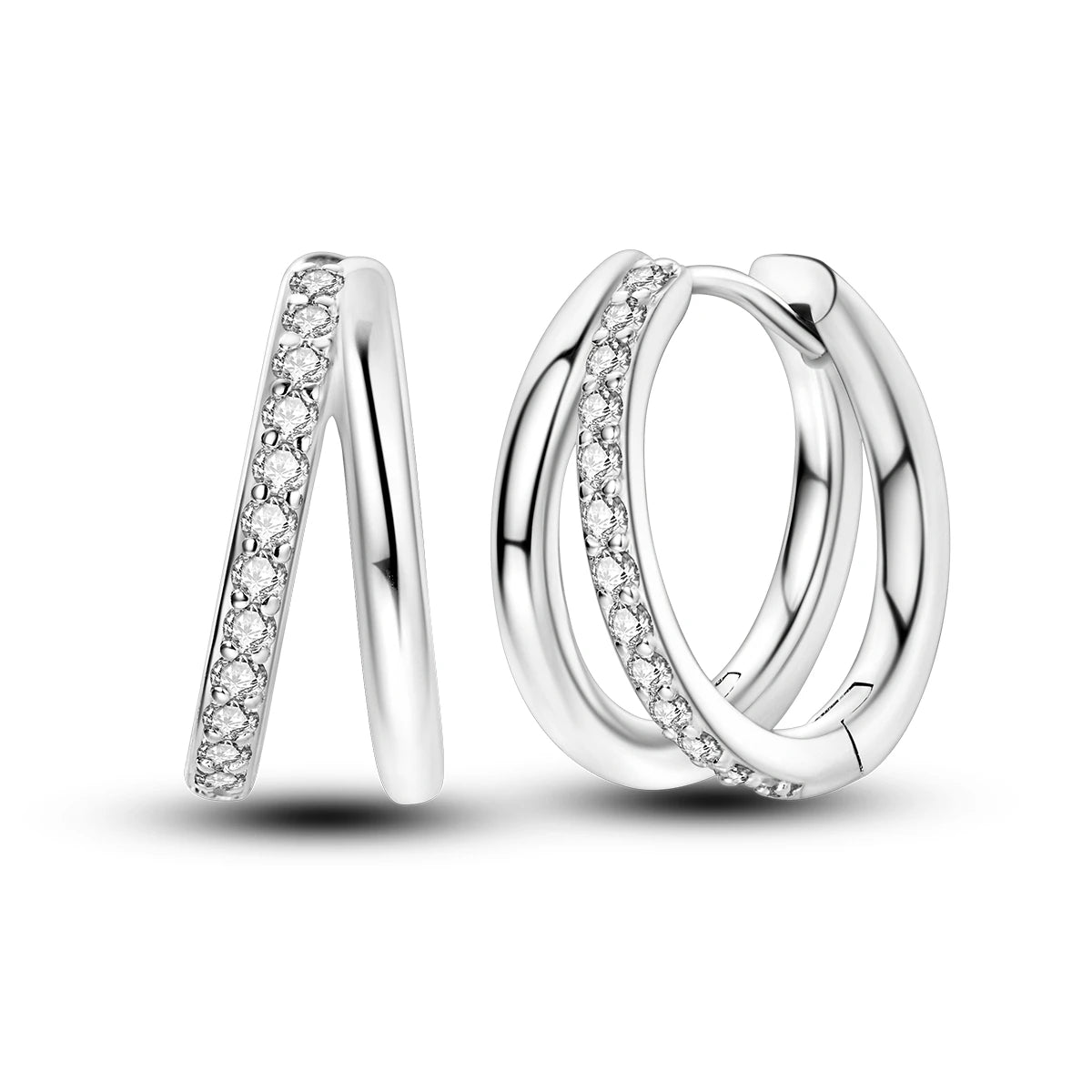 925 Sterling Silver Purple Flowers Plants Leaf Series Blue Iris Flower Earring Hoop Earrings For Women Jewelry Gifts Eardrop