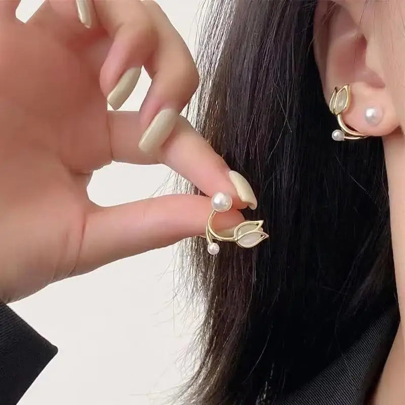 Korean Fashion Seven Star Zircon Earrings | Luxury Crystal Stars Stud Earrings alternate view