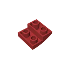 Gobricks GDS-1270 Slope, Curved 2 x 2 Inverted | Compatible with Lego 32803 Building B close-up view