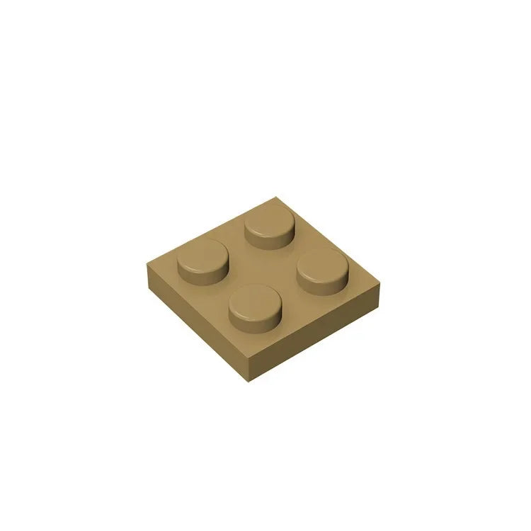 Gobricks Plate 2 x 2 Building Block | Compatible with Lego 3022 detail view