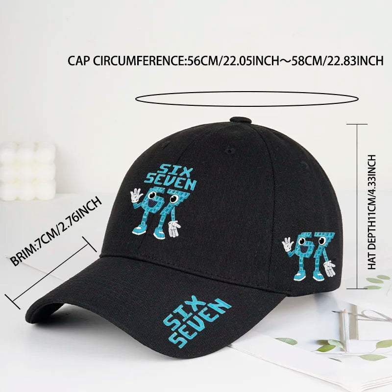 Retro '67 Cartoon Print Baseball Cap | Adjustable Unisex Streetwear alternate view