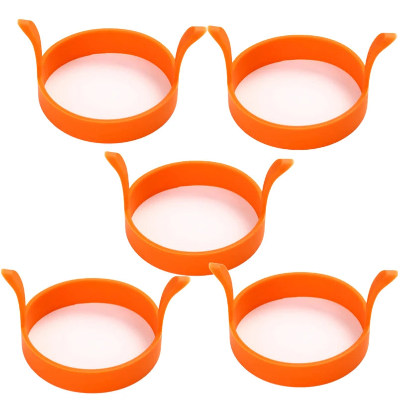Silicone Egg Ring Mold | Nonstick Fried Egg and Pancake Mold Set additional angle