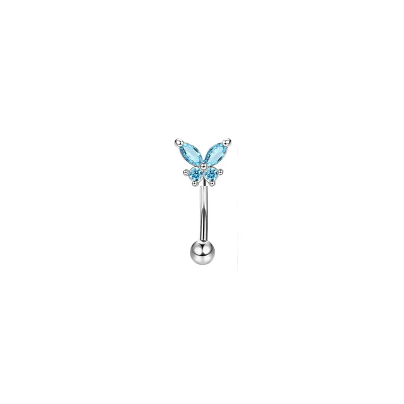1/11Pcs 16G Eyebrow Rings for Women, Curved Barbell Belly Lip Rings Cartilage Daith Ea close-up view