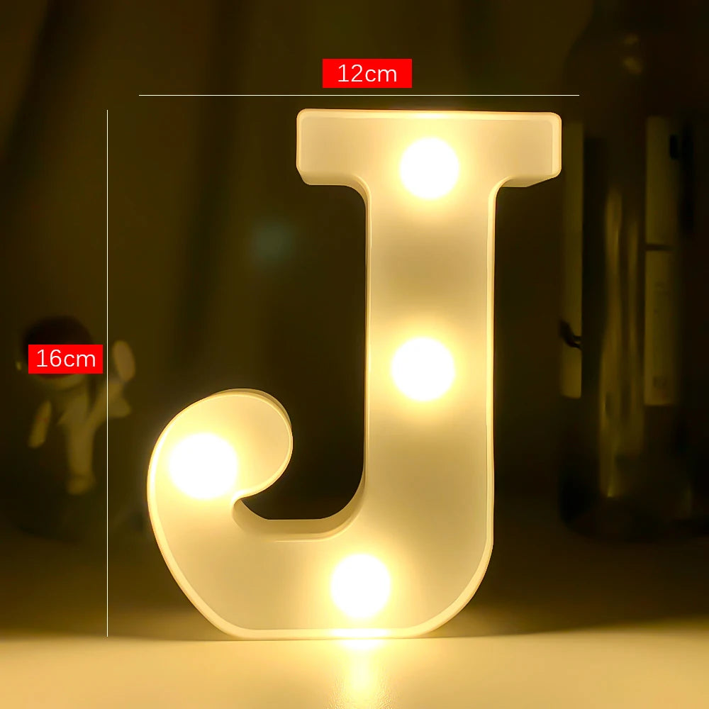 Creative Luminous Letter Night Light | Battery-Powered LED Decor for Parties alternate view