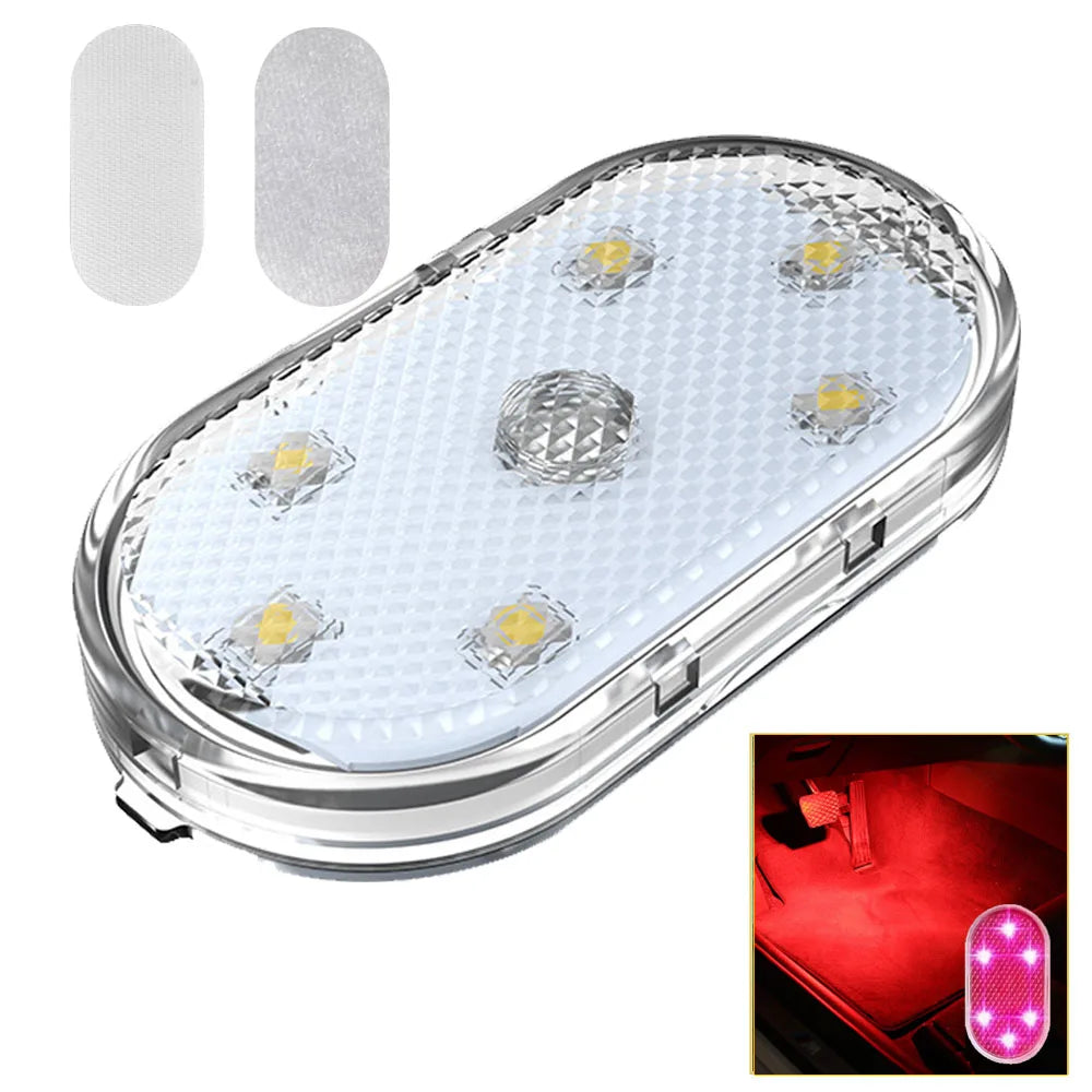 1pc Car LED Light Interior Lighting Atmosphere Lamp for Armrest Box Trunk Switch Touch close-up view