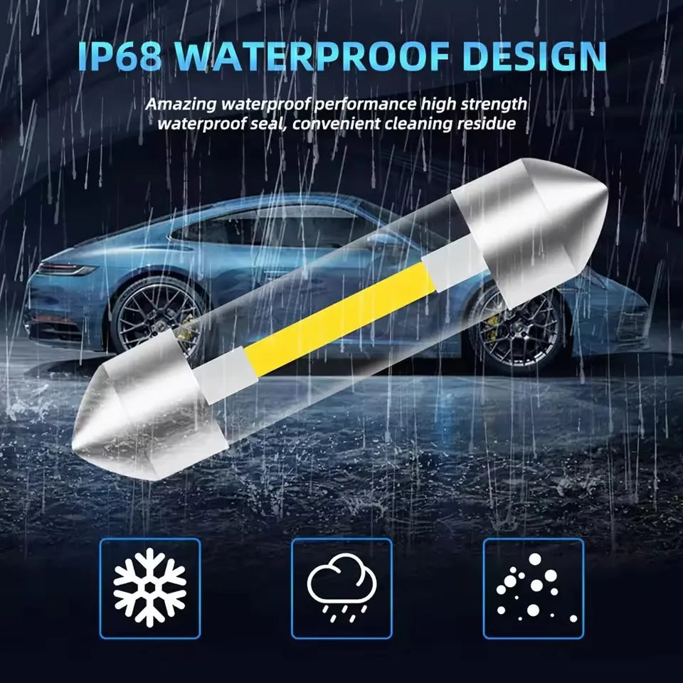 12V Car Reading Lamp | Double-Point LED Interior Light for C5W Bulb Upgrade lifestyle view