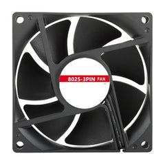 3Pin 8cm Cooling Fan for PC Computer Case DC 12V Molex 4PIN 3Pin Mute 8025 With 80*80* close-up view
