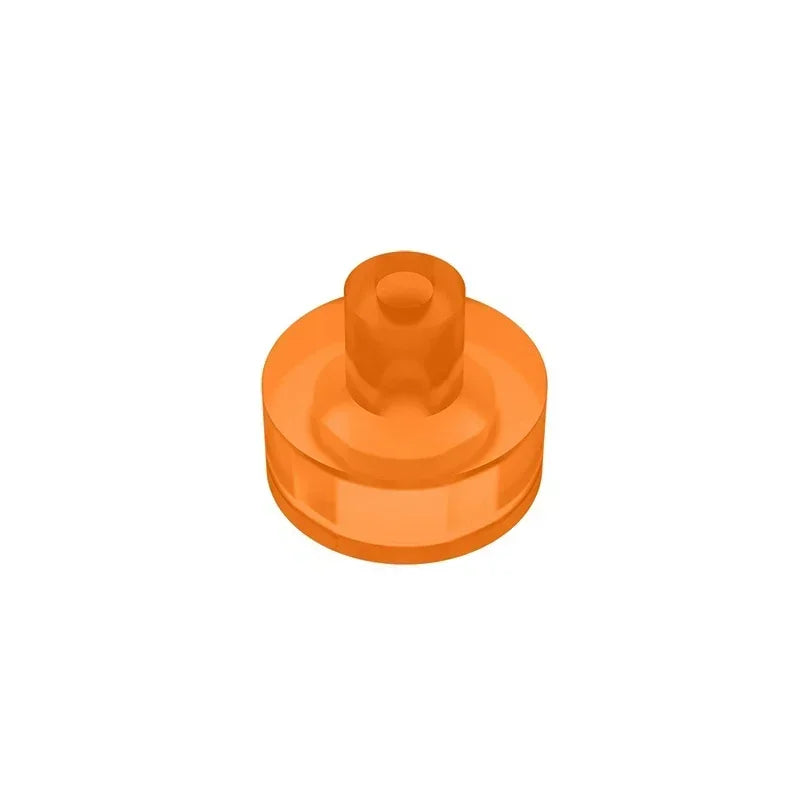 Gobricks Tile Round 1x1 with Bar and Pin Holder | Compatible Building Block detail view