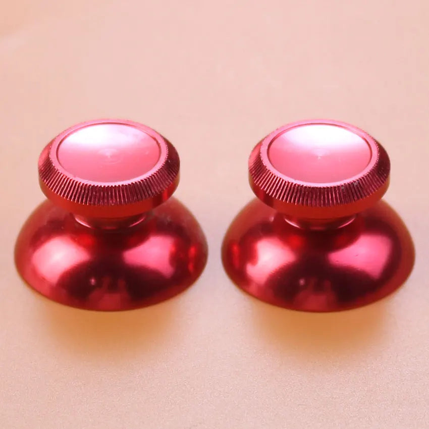 JCD 2PCS Colorful Aluminum Metal 3D Analog Thumb Stick Grip Mushroom Joystick Cap For close-up view