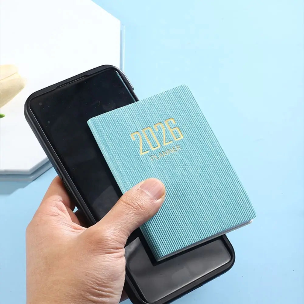 Portable A7 2026 Agenda Book – Pocket Weekly Planner with Calendar
