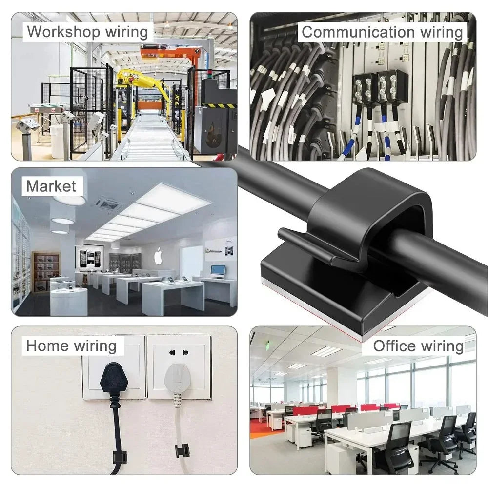 Self-Adhesive Car Cable Clips Wire Management