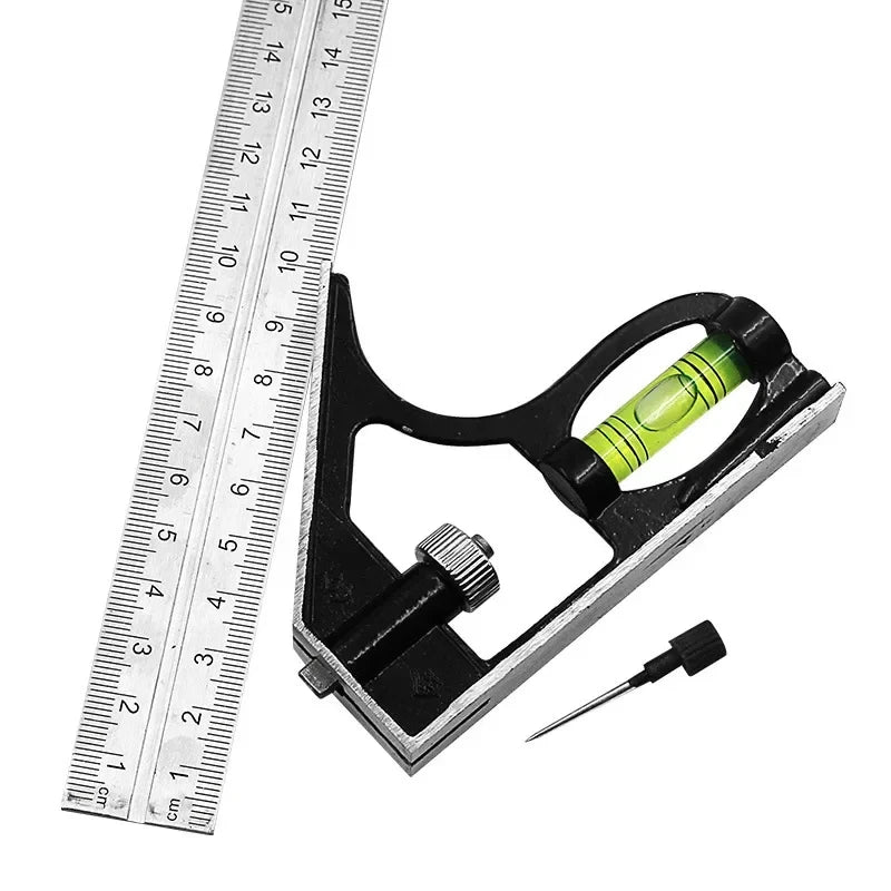 300mm Stainless Steel Combination Square | Multi-Angle Woodworking Ruler lifestyle view