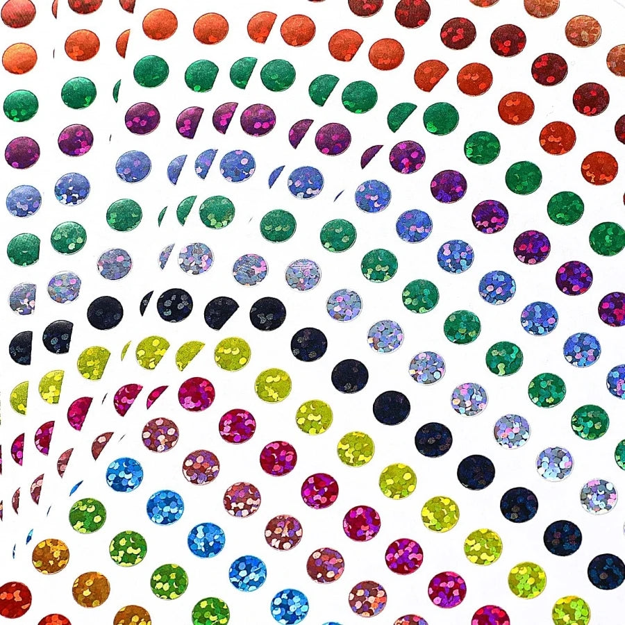 1760 Color Coded Labels Laser Shiny Dot Stickers | 1/4 Inch 16 Color Office Labels alternate view