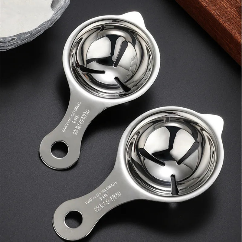 Stainless Steel Egg Yolk Separator | Kitchen Egg Divider Tool for Baking and Cooking lifestyle view