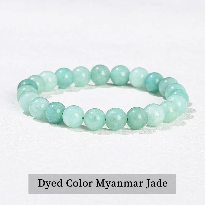 JD Natural Black Spectrolite Flash Smooth Beaded Bracelet Women Men 6 8 10mm Labrador lifestyle view
