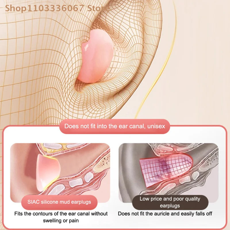 Noise Reduction Swimming Earplugs | Waterproof Silicone Sleep Ear Plugs for Snoring a lifestyle view