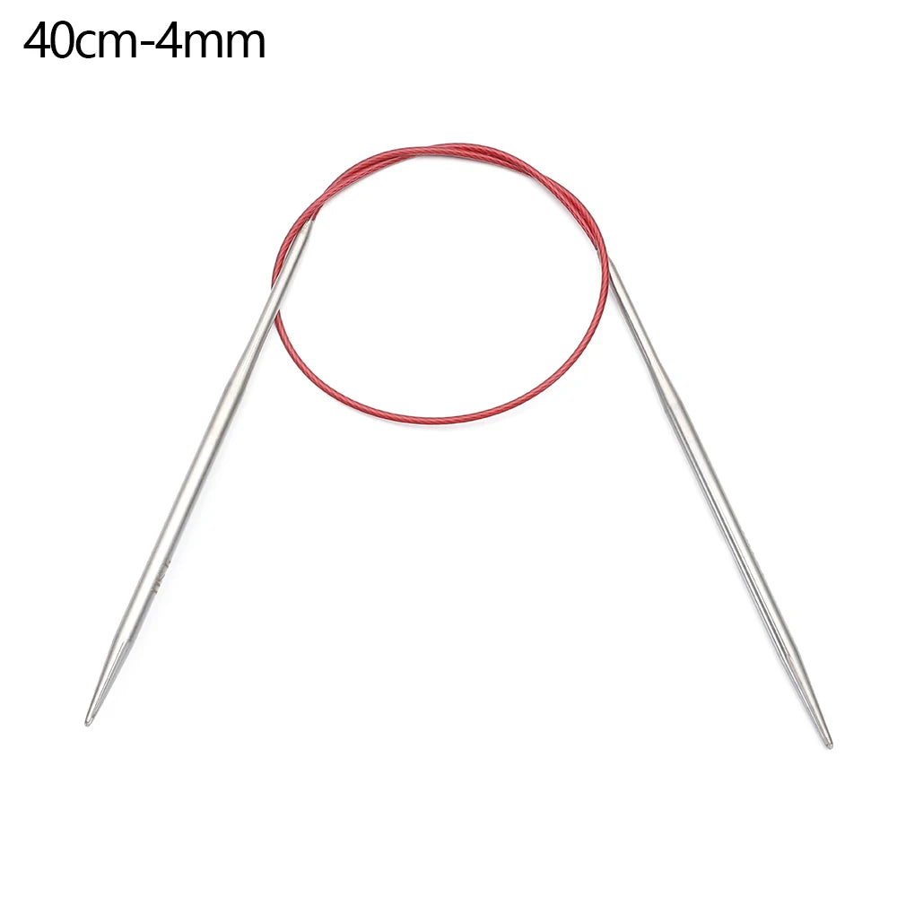 80/100cm Stainless Steel Circular Needle Round Weaving Knitting Needles Handmade Crochet detail view