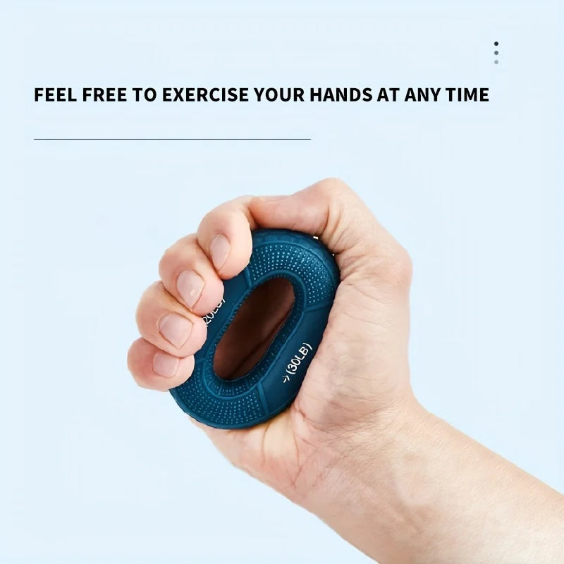 Silicone Hand Grip Ring for Strength Training | Adjustable 20-80LB Carpal Expander detail view