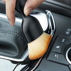 Car Air Vent Cleaning Soft Brush with Casing Car Interior Cleaning Tool Artificial Car close-up view