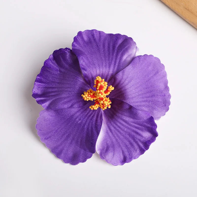 Hawaiian Flower Hair Clips for Summer | 2 or 5 Pack Tropical Hair Accessories detail view