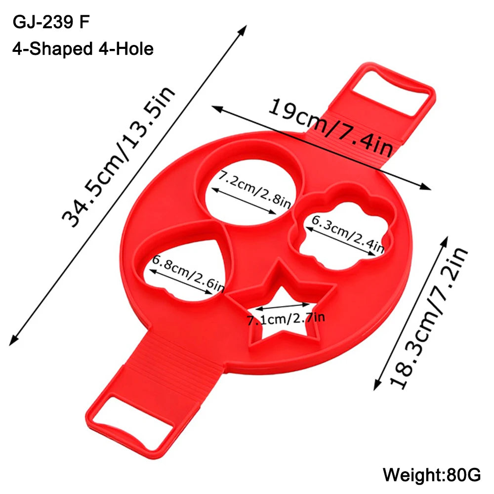 6 Style Egg Pancake Ring Set | Food Grade Silicone Molds for Kitchen lifestyle view
