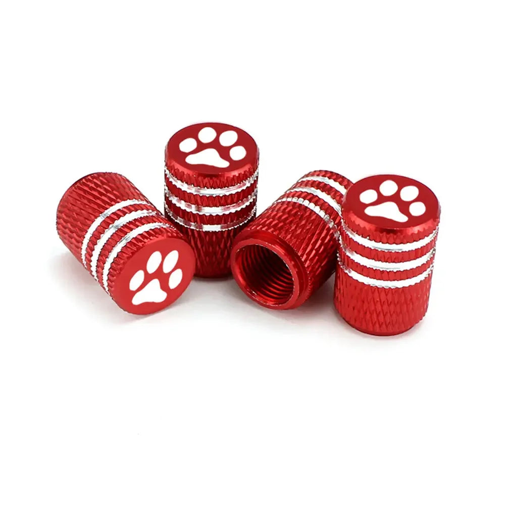 Bear's Paw Tire Stem Valve Caps, Aluminum Alloy, Set of 4 lifestyle view