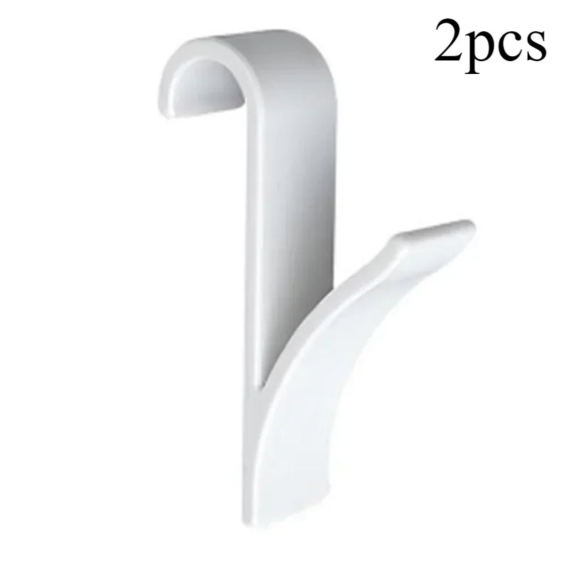 Kitchen Bathroom Hanger Clips Storage Racks White Clear Hanger Heated Towel Radiator R close-up view