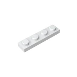 Gobricks GDS-504 Plate 1 x 4 | Compatible Building Block Pieces close-up view