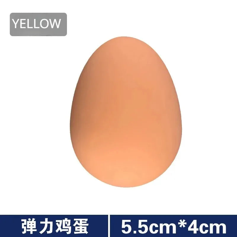 1 Pcs Novelty Bouncy Eggs Realistic Fake Rubber Bouncing BallsModel Farm Chicken Nest alternate view