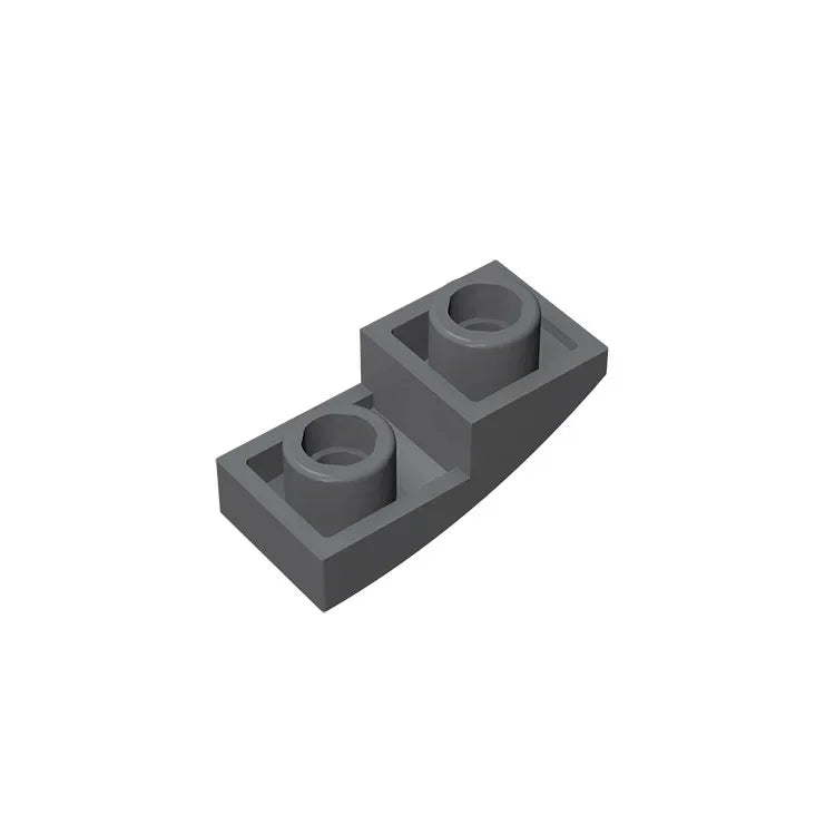 Gobricks GDS-795 Slope, Curved 2 x 1 Inverted | Compatible Building Block for DIY Proj close-up view