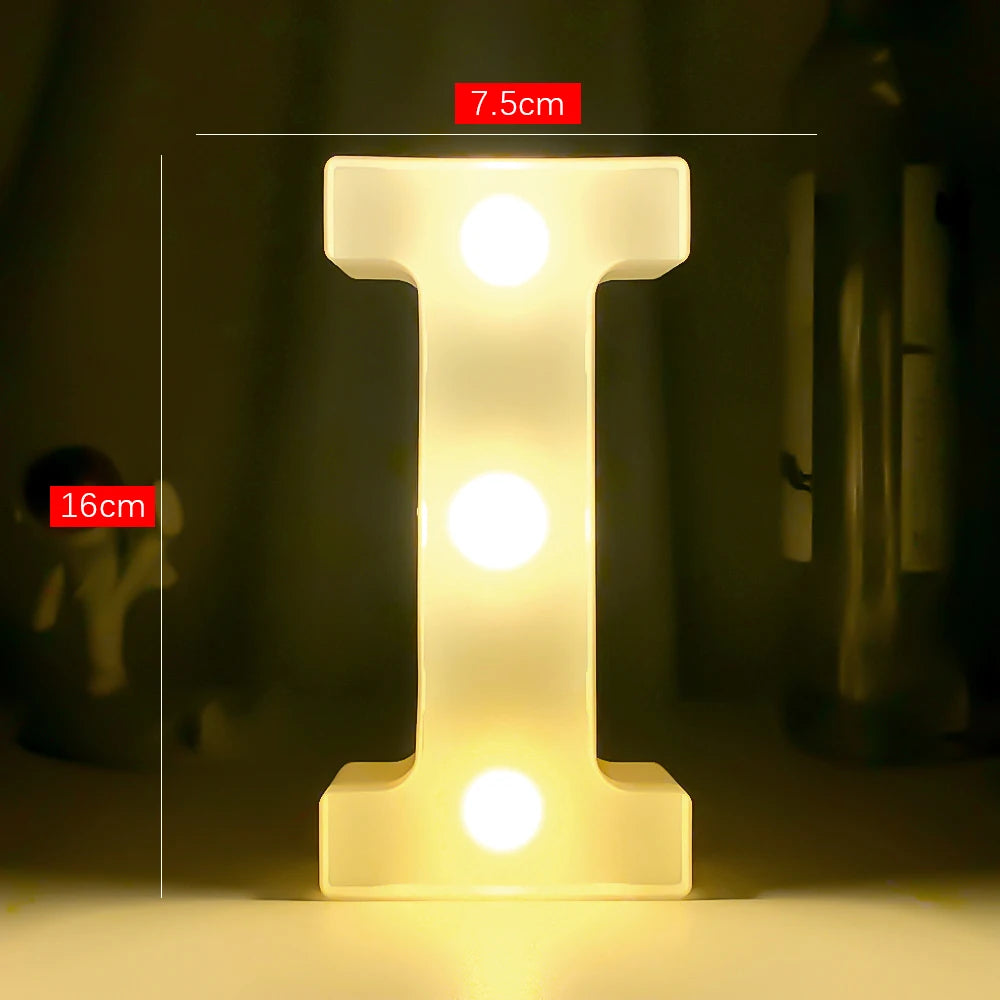 Creative Luminous Letter Night Light | Battery-Powered LED Decor for Parties alternate view