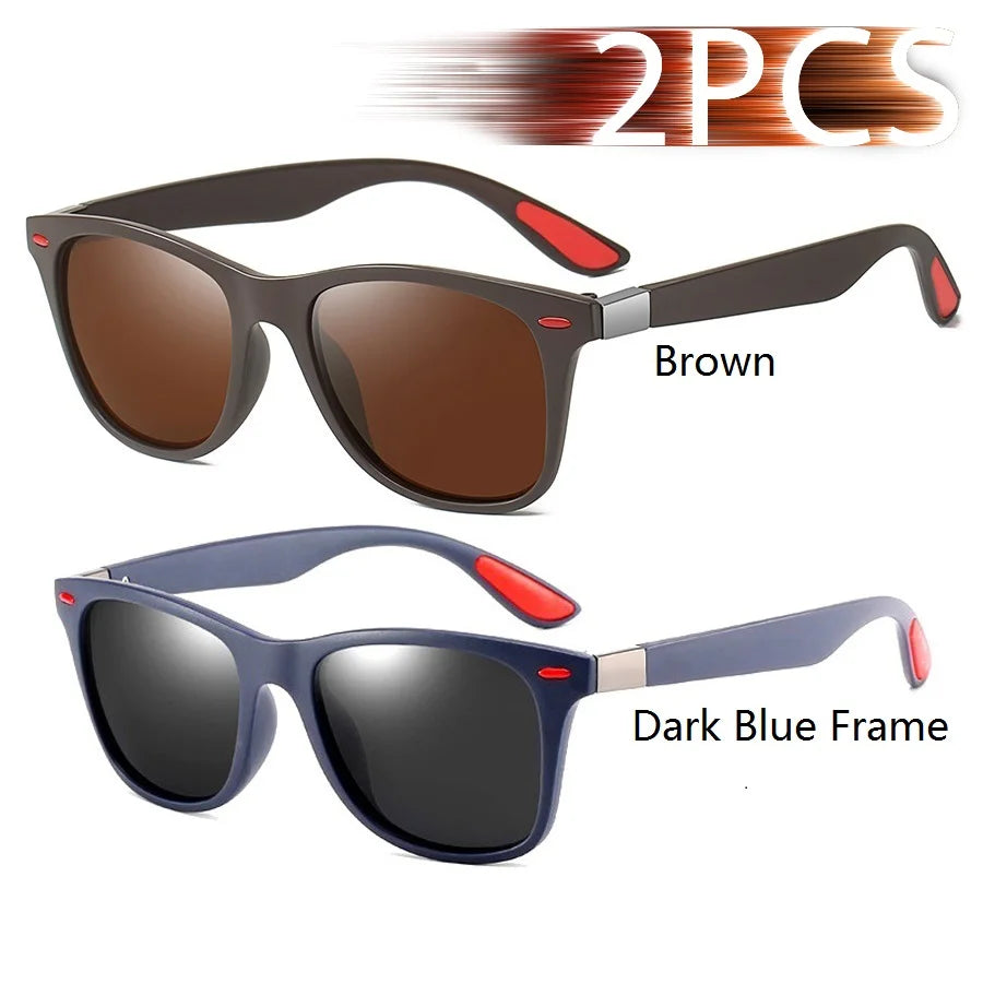 Square Unisex Driving Fishing Sunglasses Men Women Brand Designer Sun Glasses Anti- additional angle