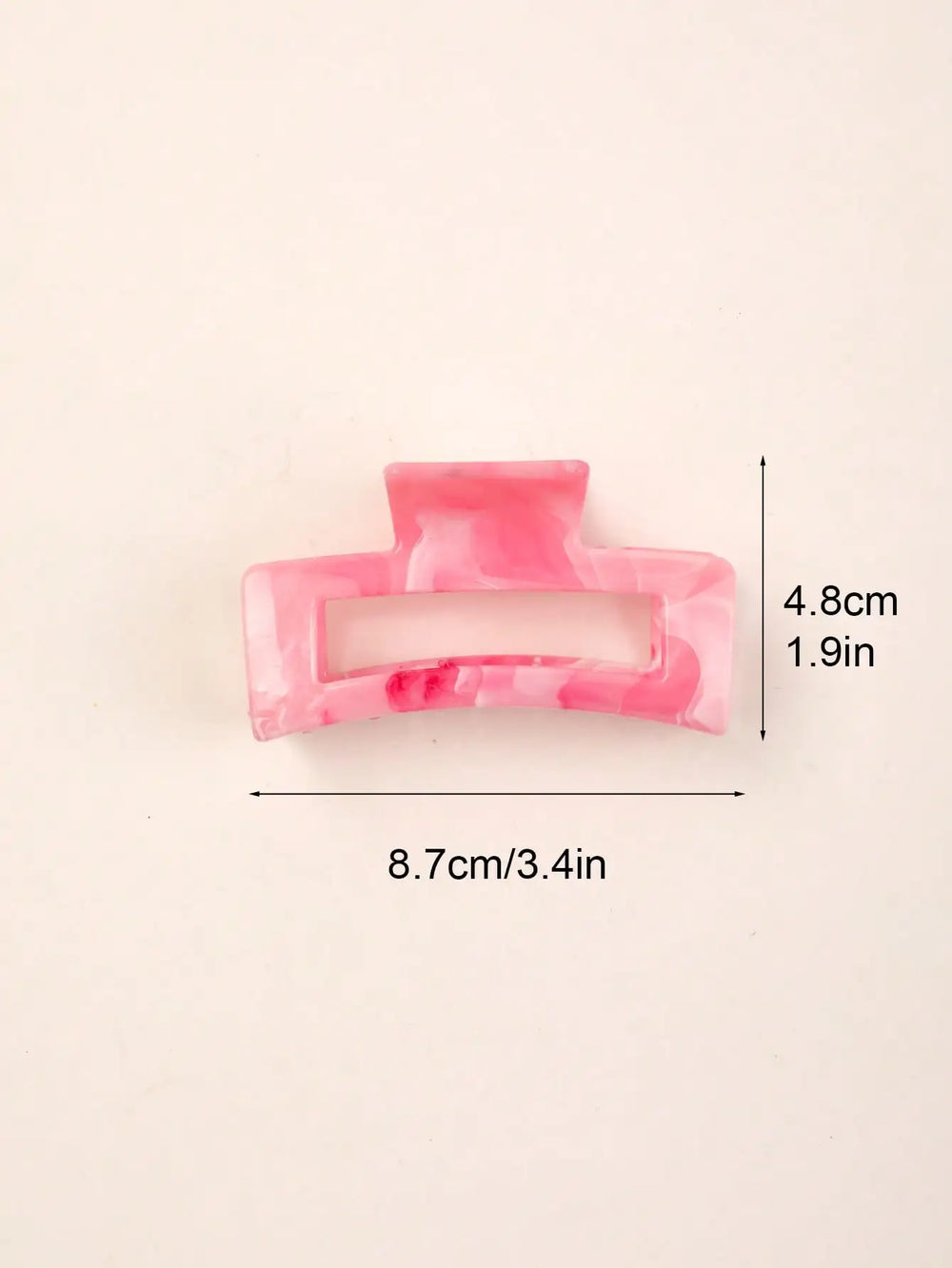 2 Pcs Large Marble Hair Claw Clips for Women Thick Hair White Banana Hair Clips Rip additional angle