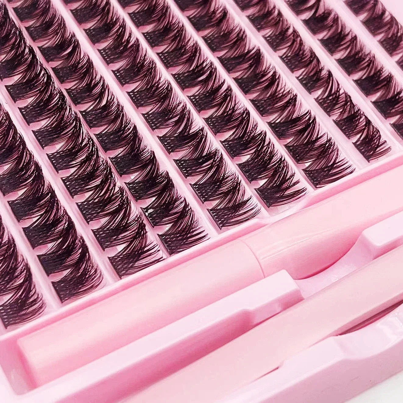 DIY Cluster Lashes 120pcs | Natural PBT Material 2-in-1 Set detail view