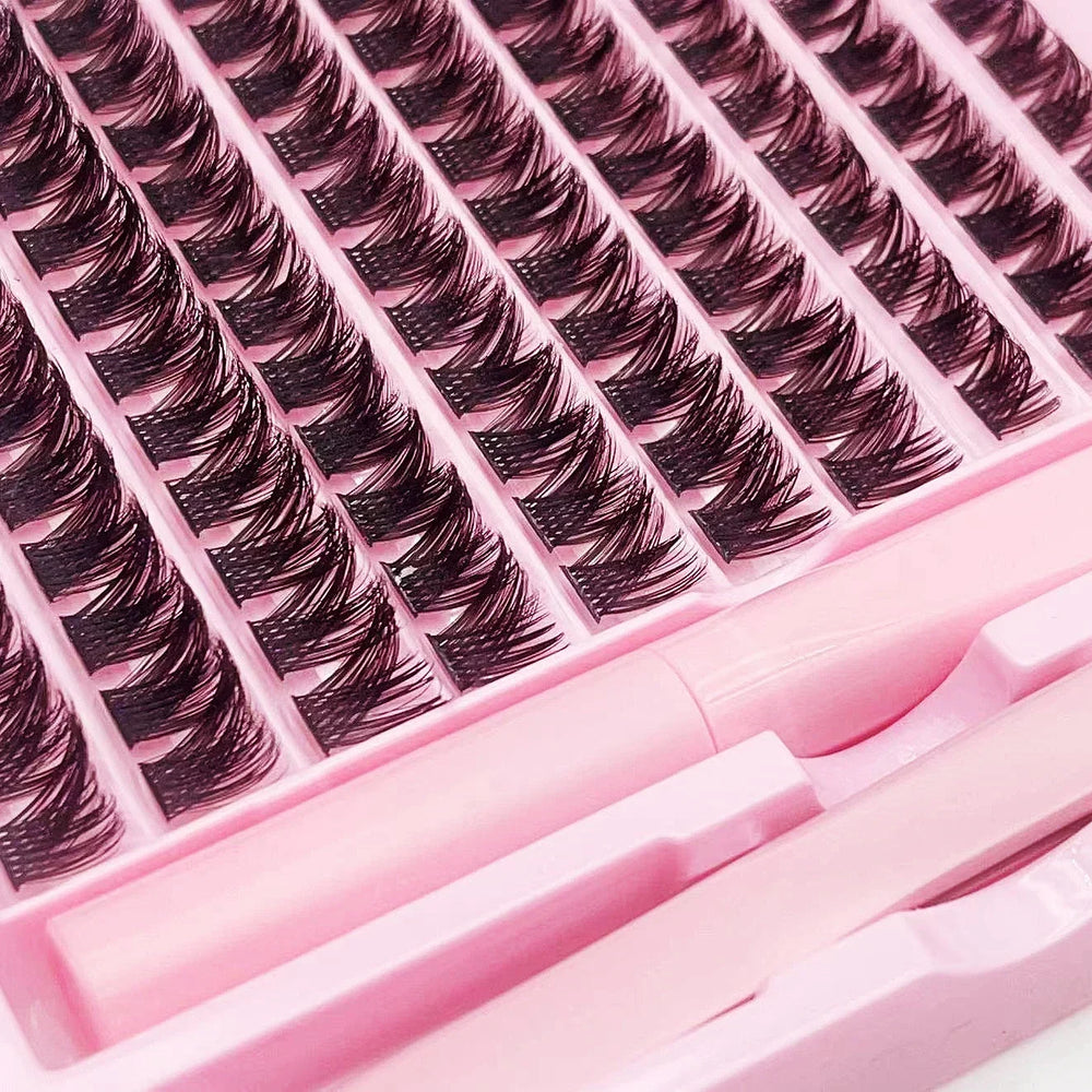 DIY Cluster Lashes 120pcs | Natural PBT Material 2-in-1 Set detail view
