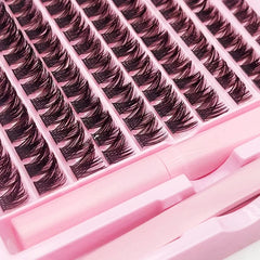 DIY Cluster Lashes 120pcs | Natural PBT Material 2-in-1 Set detail view