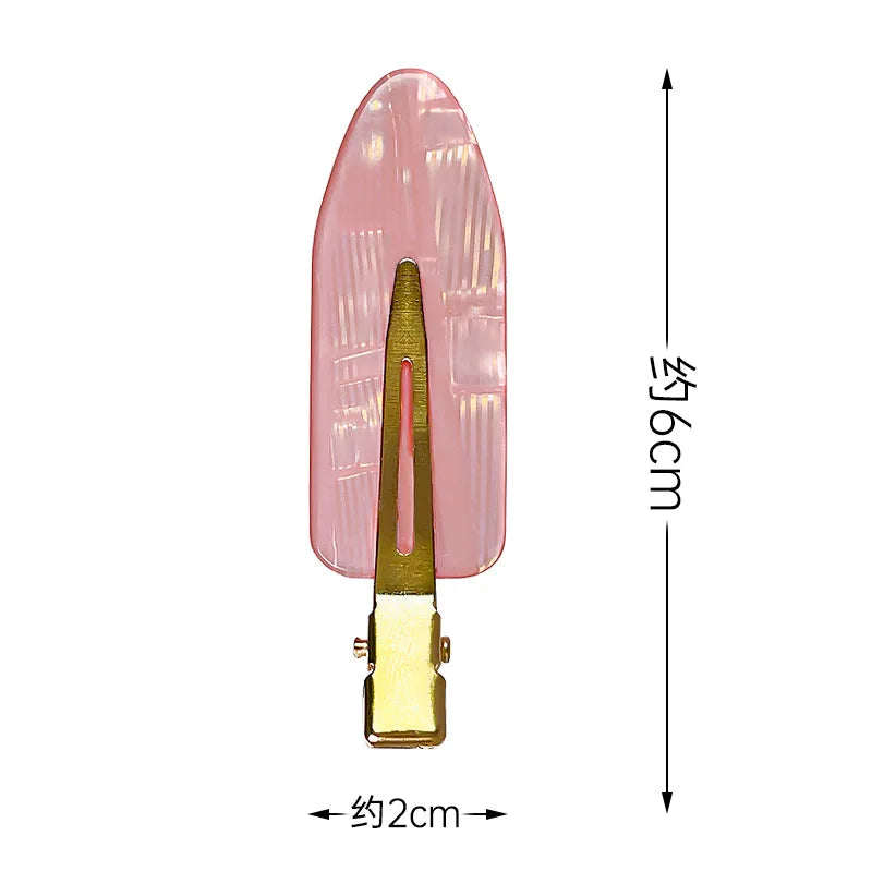 2/3/4Pcs No Bend Bangs Clip Duckbill Clip Simple Seamless Hair Clip Women Acetate She lifestyle view